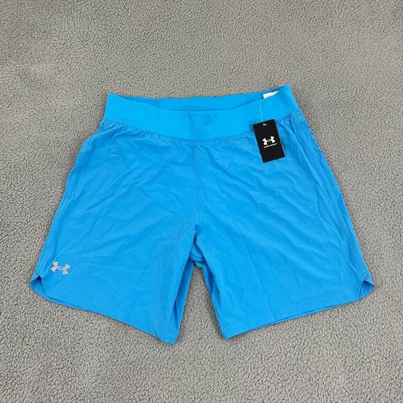 NWT Under Armour Speedpocket Shorts Men XL Blue Lined 9" Athletic Running - Picture 2 of 13